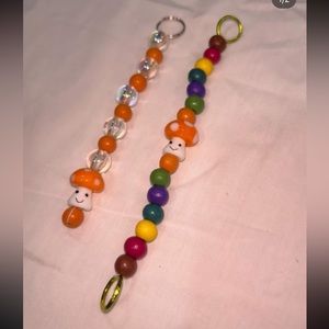 2 groovy keychains handmade